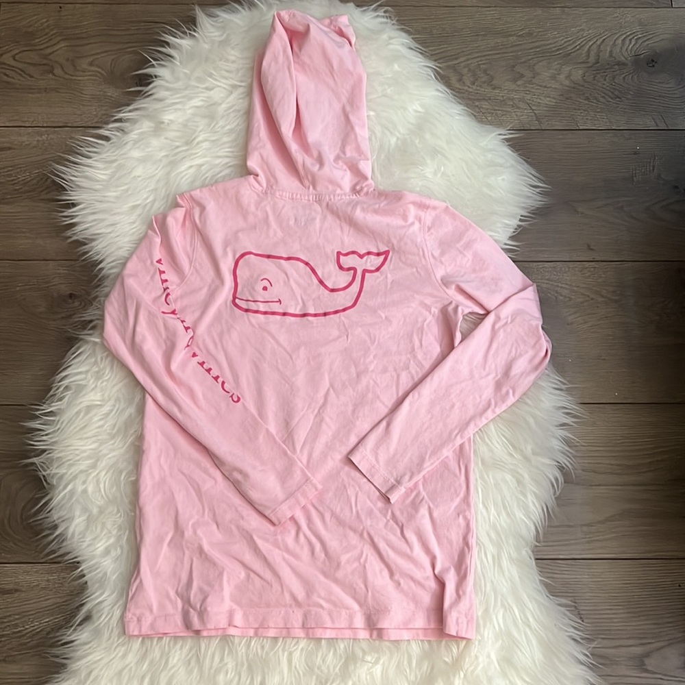 Vineyard Vines Girls Hoodie Long Sleeve Tee Pink - Picture 4 of 5